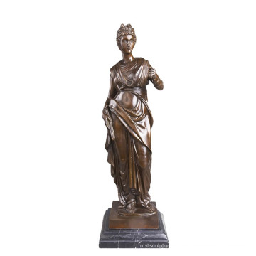 Figure féminine Bronze Sculpture Jolie Lady Deco Statue en laiton Tpy-079